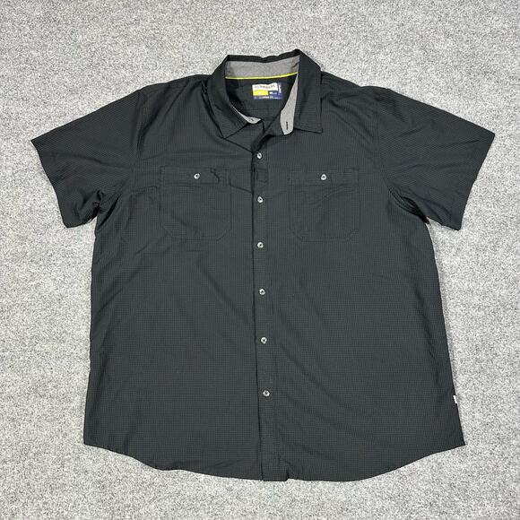 Magellan Outdoors Adventure Gear Loose Fit Black Short Sleeve Fishing Shirt 2XL - Picture 1 of 7
